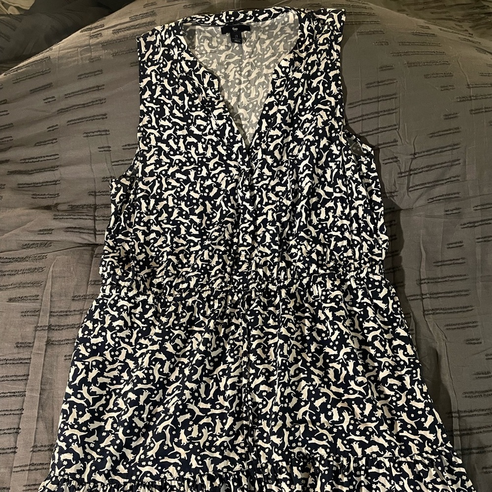 Adorable dress with cat print